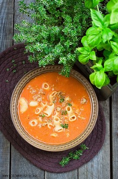 Zupa pomidorowa z mielonym mięsem